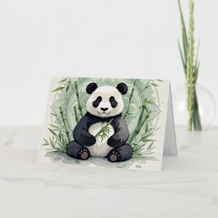Panda regordete sentado en una pose de loto