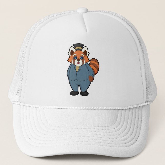 Panda Rojo como Novio con Sombrero (Anverso)