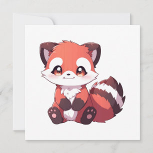 panda rojo lindo