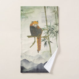 Panda Rojo Pintado A Mano