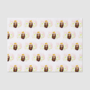 Panda Rojo Rosa Floral Mamá Papel Tejido Infantil