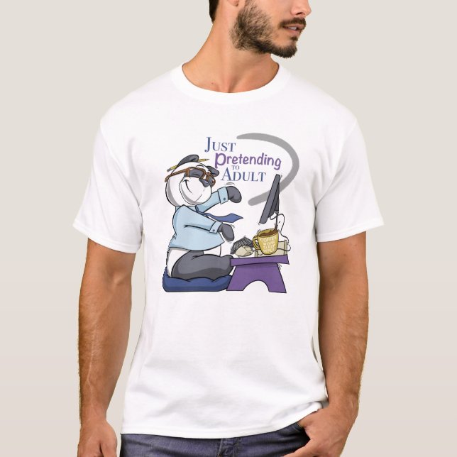 Panda se acaba de preparar para camiseta adulta (Anverso)