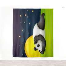 Panda somnoliento Tapiz extra grande