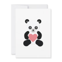 Panda Teddy Bear con tarjeta cardíaca