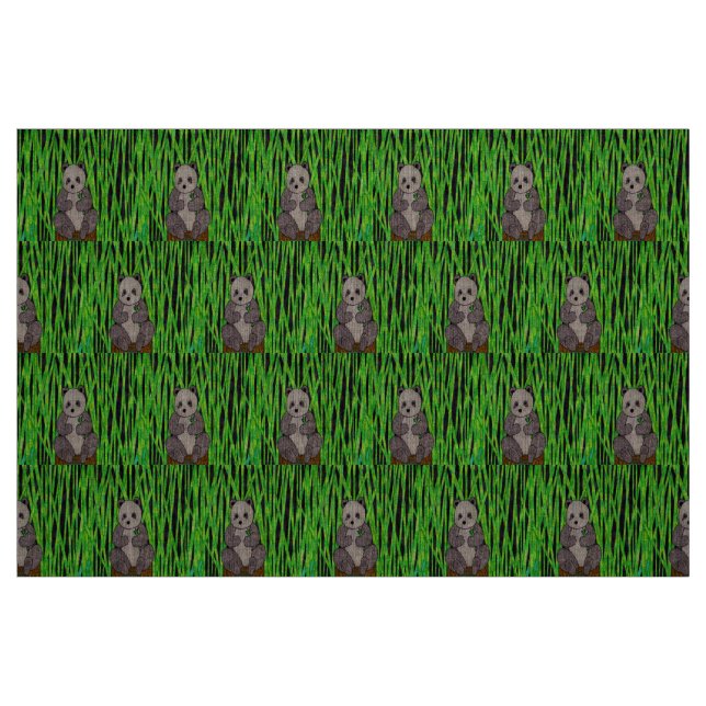 Panda - Tela de Lino Natural ("Cuarto gordo" (fat quarter))