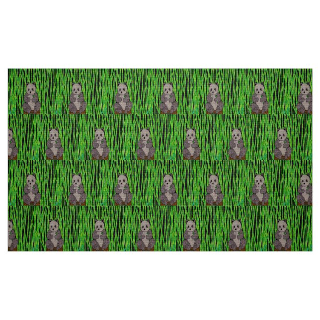 Panda - Tela de Poplín de Poliéster ("Cuarto gordo" (fat quarter))