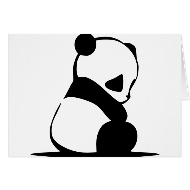 Panda triste - oso de panda lindo del bebé (Anverso (Horizontal))