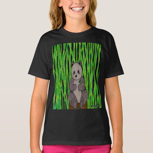 Panda (vívido) - camiseta básica para niña (Anverso)