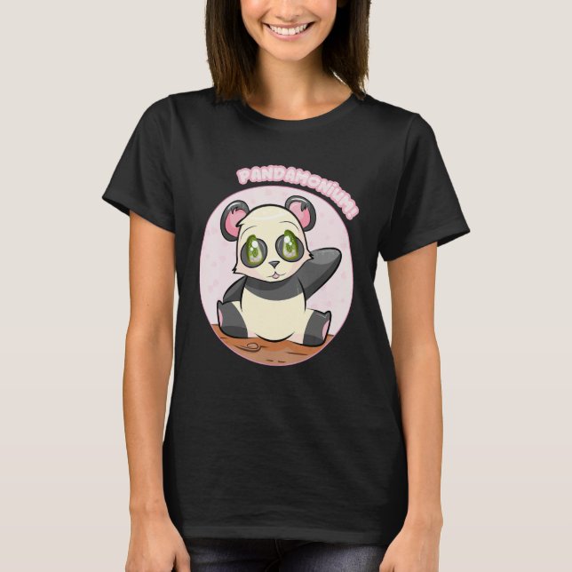 ¡Pandamonium! Camiseta Cute Panda, Tee japonés Sak (Anverso)