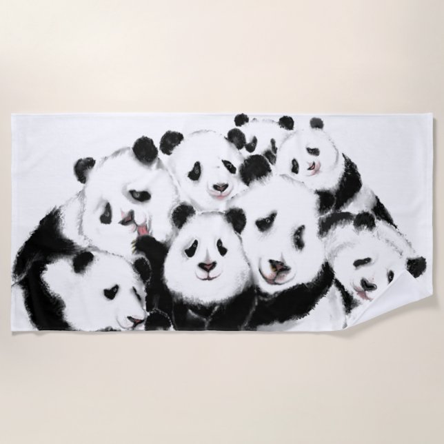 Pandas Beach Toalla Family Panda (Anverso)