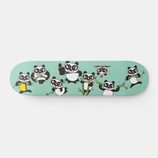 pandas de cara enojada monopatín
