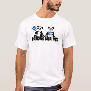 Pandas para la camiseta del sí