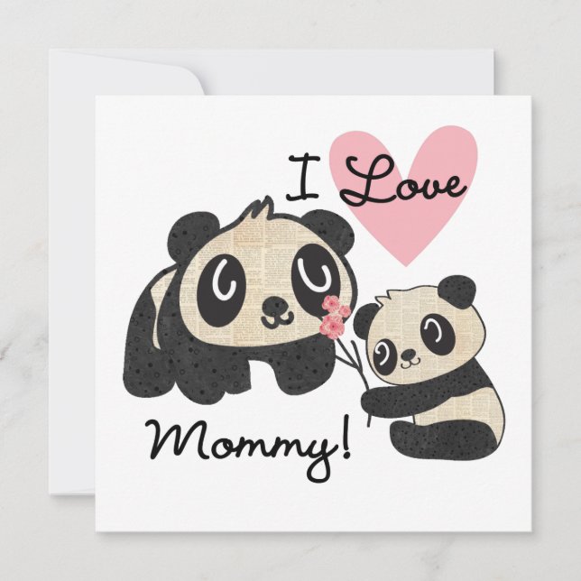 Pandas que amo a mamá (Anverso)