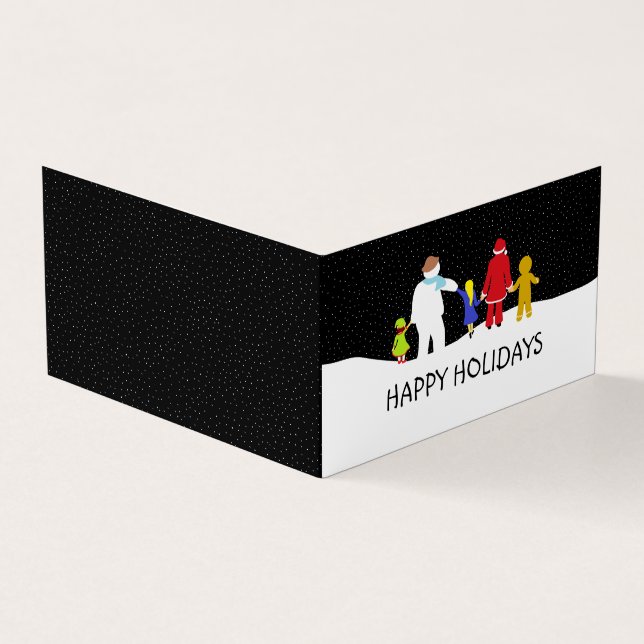 Pandilla de Navidades, tarjeta de Navidades de fot (Exterior)