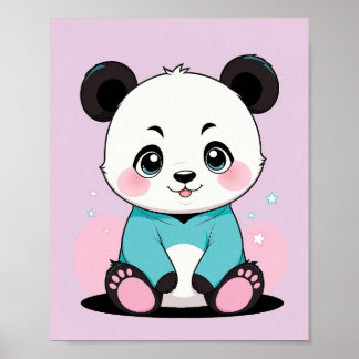 Pandita Adorable con Capucha - Arte de Pared para 