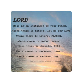 PANEL DE ARTE DE LA PARED METALIZADO SAINT FRANCIS