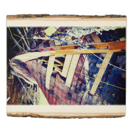 Panel De Madera Nave de madera del remiendo