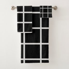 Panel de ventanas en blanco y negro