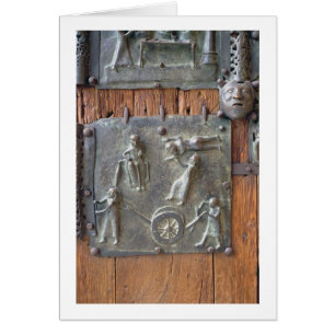 Panel desde la puerta izquierda, siglo XII (bronz
