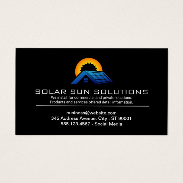 Panel solar | Instalación de energía (Frente)