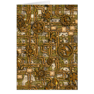 Panel Steampunk - Gears and Pipes - Brass