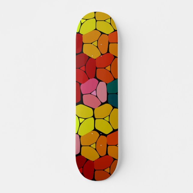 Paneles de skateboard de formas abstractas muy col (Anverso )