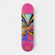 Paneles de skateboard personalizados de arte pop a