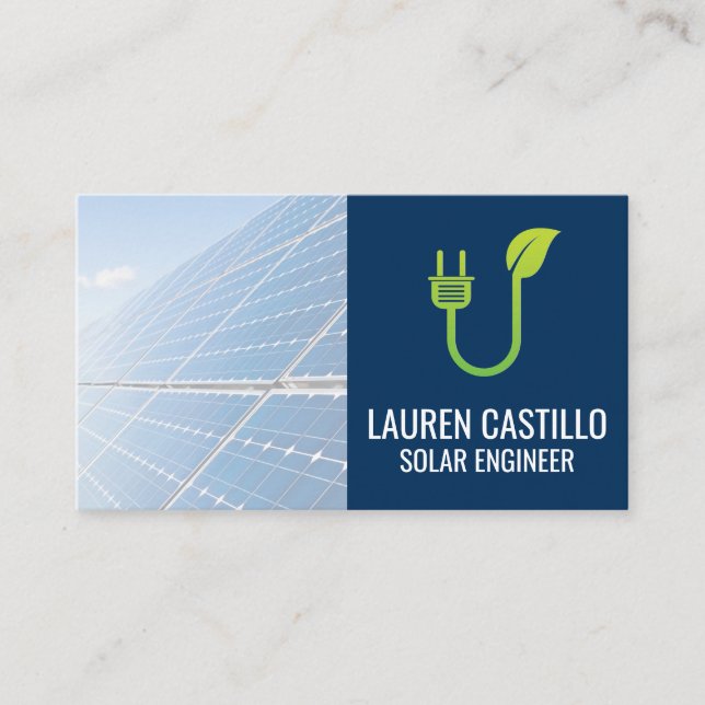 Paneles solares | Tarjeta de presentación del logo (Anverso)