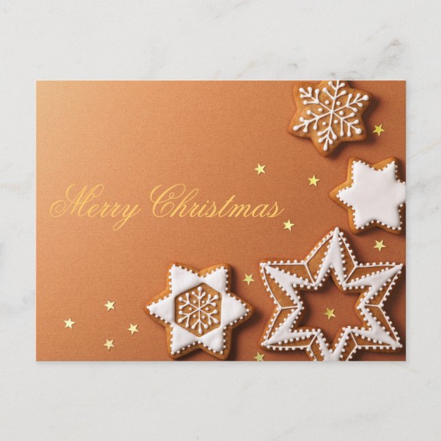 Panes de jengibre del navidad con las estrellas de (Anverso)
