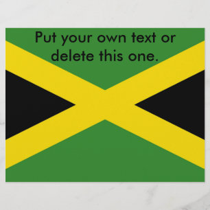 Panfleto con la bandera de Jamaica