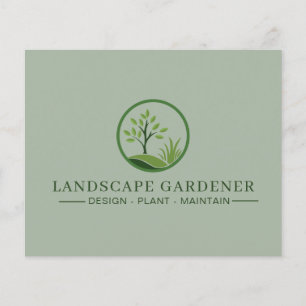Panfleto de Jardinero de Paisajes Jardinería Pro