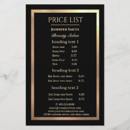 Panfleto de Marco de Oro Negro de Artista de Maqui