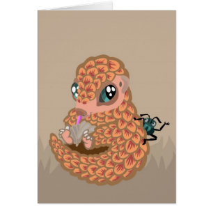 Pangolin del bebé con la hormiga