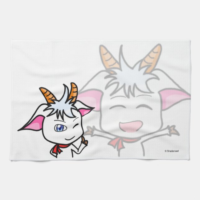 PAÑO DE COCINA こかげのやぎ キッチンタオル (Horizontal)