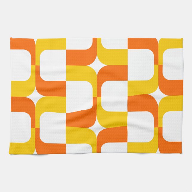 Paño De Cocina 020614 - Ámbar y Naranja en blanco (Horizontal)