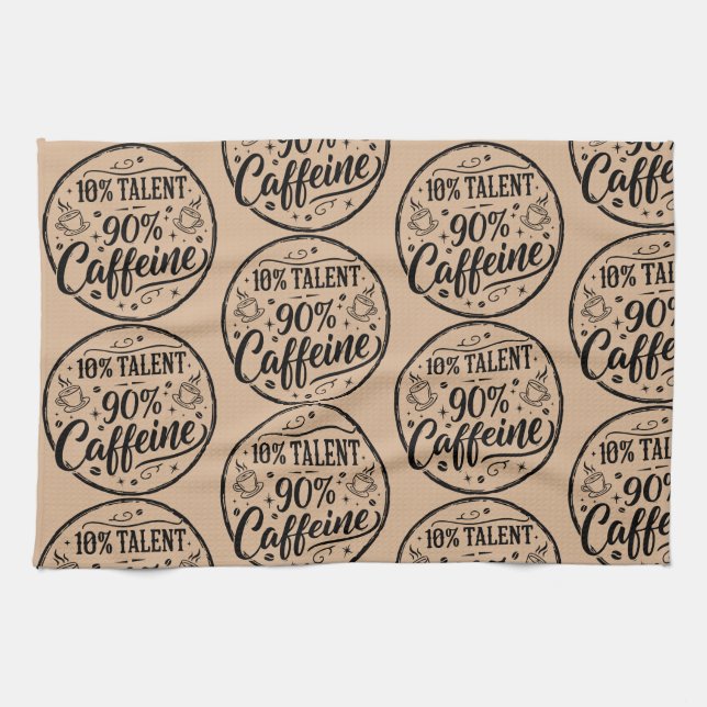 Paño De Cocina 10% Talento 90% Cafeína (Horizontal)