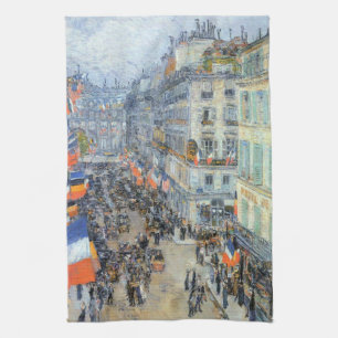 Paño De Cocina 14 de julio, calle Daunou por Childe Hassam