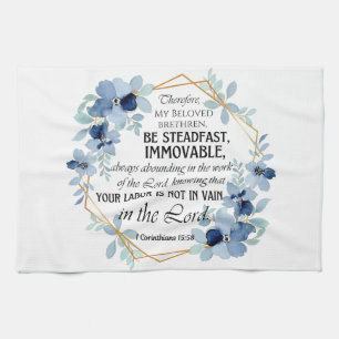 Paño De Cocina 1 Corintios 15:58 Inspiradora Verse Floral