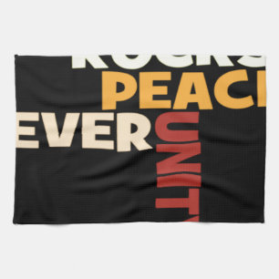 Paño De Cocina 2014 Love Rocks Peace Art Print