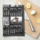 Paño De Cocina 2024 Año Collage de fotos mensual Mod Black (Doblado Cuarto)