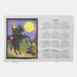 Paño De Cocina 2024 Calendario Sleepy Hollow Horseman Ichabod Gra