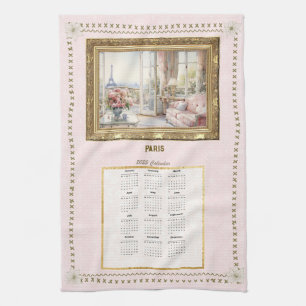 Paño De Cocina 2025 Calendar Towel mensaje Personalizado de la vi