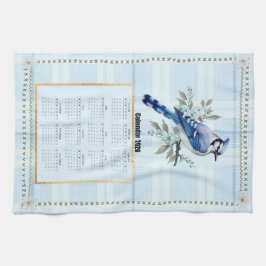 Paño De Cocina 2026 Calendar Towel Bluejay 2
