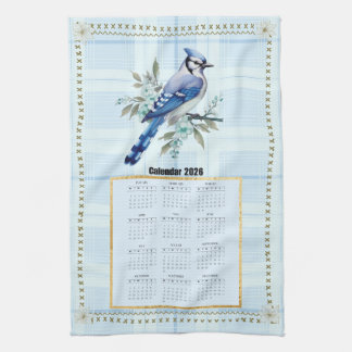 Paño De Cocina 2026 Calendar Towel Bluejay 2