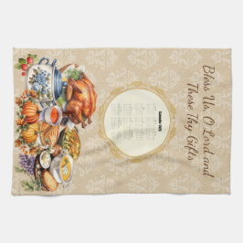 Paño De Cocina 2026 Calendar Towel Grace Bless Us O Lord
