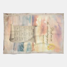 Paño De Cocina 2026 Calendar Towel Inspirational Psalm 139