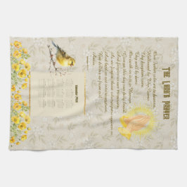 Paño De Cocina 2026 Calendar Towel The Lord's Prayer