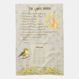 Paño De Cocina 2026 Calendar Towel The Lord's Prayer
