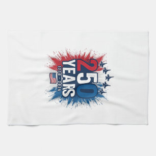 Paño De Cocina 250 Años Aniversario Jets Patrióticos Diseño Vecto
