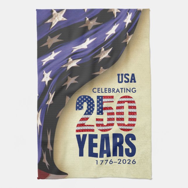 Paño De Cocina 250 Years American Independence Souvenir (Vertical)